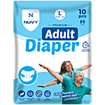 Nuvy Unisex Premium Adult Diapers - L 10 pcs
