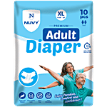 Nuvy Unisex Premium Adult Diapers - XL 10 pcs