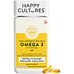 Happy Cultures Lemon Flavored Omega 3 With Vitamin D3 Softgels 60 pcs