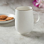 Clay Craft Fine Ceramic Twig Milk Mug - White 360 ml