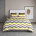 Dream Living Double Bedsheet With 2 Pillow Covers Chevron Pattern Classic 1 Set