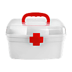Cello First Aid Plastic Box - White & Red 1 pc