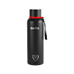 Cello Duro Kent Thermosteel Water Bottle - Black 900 ml