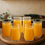 Yera Prima Milan Zest Glass Tumbler 240 ml (Set of 6)