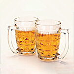 Yera Beer Moulded Mug Moulded 375 ml (Set of 2)