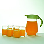 Yera Premium Glass Water Jug - With Lid & Glass Set 7 pcs