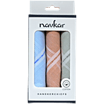 Navkar Multicoloured Cotton Handkerchiefs 3 pcs