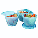 Joyo Fresherware Oval Storage Containers - Blue 750 ml (Set of 3)