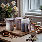 Joyo Better Home Linea Storage Containers - Brown 780 ml (Set of 3)