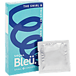SIRONA Bleu Spiral Condoms For Men - Toxin Free 8 pcs