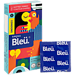 SIRONA Bleu 3 In 1 Condoms For Men - Dotted, Ribbed, Contour Shaped 8 pcs