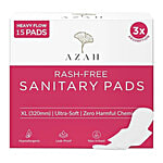 Azah Rash Free Ultra Soft Sanitary Pads For Heavy Flow - XL 15 pcs