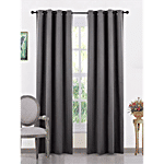 Home Max Solid Blackout Grey 7 ft Door Curtain - 213 x 122 cm 2 pcs