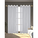Home Max Sheer White 7 ft Door Curtains - 213 x 122 cm 2 pcs