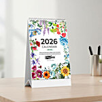 Papboo A5 2026 Desk Calendar With Colouring Sheets - Floral Design 1 pc