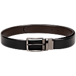 Ally Carter Men Textured Leather Reversible Formal Belt - Black/Brown 1 pc (Size - 34)