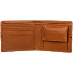 Ally Carter Men Two Fold Wallet - Tan Solid 1 pc