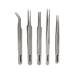 Themisto 5 In 1 Stainless Steel Tweezer Set 5 pcs