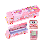 Sillyme Metal Pencil Box With Built-In Sharpener – Pink 1 pc