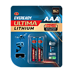 Eveready Ultima Lithium AAA Batteries 2 pcs