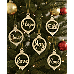 Mad Over Print Tree Decor Brown 6 pcs