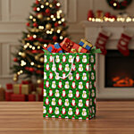 Little Birdie Santa & Snowman Themed Gift Bag - 33 x 25.5 cm 1 pc