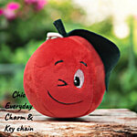 Lazy Baby Red Fruit Plush Keychain Toy - 8 cm 1 pc