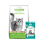 Signature Grain Zero Chicken & Vegetables Adult Dry Cat Food For All Breeds 1.2 kg (Free Bonito & Scallop Creamy Lickable Treats 75g)