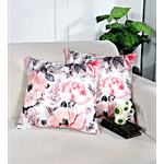 Dream Living Pink Flower Design Cushion Covers - 40 x 40 cm 2 pcs