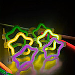Melukhha Glow Star Glasses/LED Star Shaped Eyewear - For Club Nights, Raves & Party Celebrations 1 pc