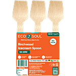 Eco Soul 95 mm Birchwood Icecream Spoon 50 pcs 