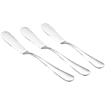 Petals Stainless Steel 16cm Butter Knife/Bread Jam Spreader 3 pcs