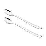 Petals Stainless Steel 18 cm Long Falooda Soda Spoon 2 pcs