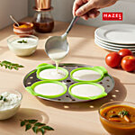 Hazel Silicone Idli Maker - Non-stick, Heat-Resistant, Green 8 pcs
