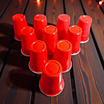 House of Festivals Beer Pong Glasses - Red, Durable Reusable Party Cups For Games & Parties 450 ml (Pack of 10)