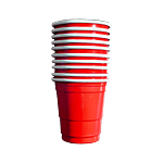 House of Festivals Disposable Shot Glasses - Red, Mini Shot Cups For Parties, Cocktails & Games 59 ml (Pack of 10)