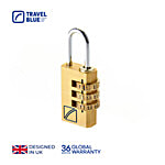 Travel Blue London. Since 1987 031 3 - Dial Combination Luggage Lock - Gold 1 pc