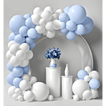 Party Propz Pastel Balloons - Blue & White 50 pcs