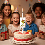 Untumble Happy Birthday Banner Candle - For Cake Decorative, Celebrations, Parties & Special Events 1 pc