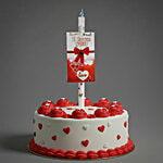 Untumble I Love You Banner Candle - For Love Celebration, Romantic Events, Anniversaries, Weddings, Special Moments 1 pc
