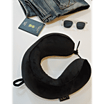 Oh Furn! Memory Foam Travel Pillow For Neck - Black 1 pc