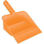 Modware Dustpan With Handle/Dust Picker/ Supdi - Big, Orange 1 pc