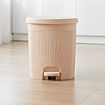 Modware Ribbon Pedal Dustbin/ Garbage Waste Bin With Removable Inner Bucket - Ivory 12 L