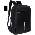 Fur Jaden Anti Theft Number Lock 15.6 Inch Laptop Backpack With USB Port - Black 22 L