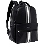 Fur Jaden 15.6 Inch Laptop Backpack In Premium Vegan Leather With Anti Theft Pocket - Black 22 L