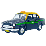 Centy Ambassador Taxi Pull Back Toy Car With Door Openable - For 3 Years+, Black & Yellow 1 pc