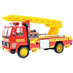 Centy Fire Ladder Pull Back Toy Truck - For 3 Years+, Red 1 pc