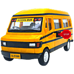 Centy TMP School Bus Pull Back Toy With Openable Tailgate - For 3 Years+, Yellow 1 pc