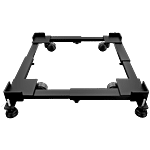 Lifelong Adjustable Metal Washing Machine & Refrigerator Stand/Trolley - Black 1 pc