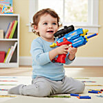 Kriiddaank Hot Wheels Thunder Storm Toy Gun With 10 Soft EVA Darts For 4+ Years Pack of 1